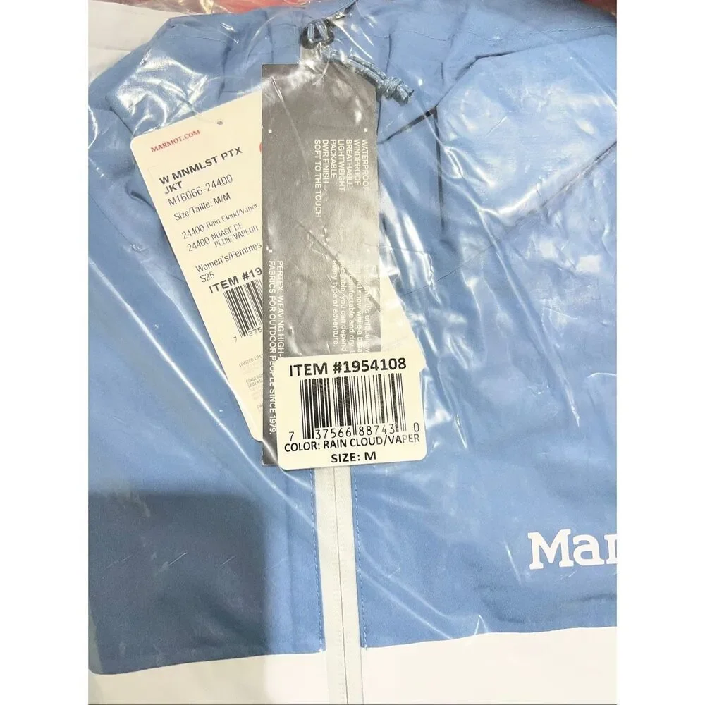 Marmot NWT Rain Cloud Vapor Minimalist Pertex Rain Jacket
